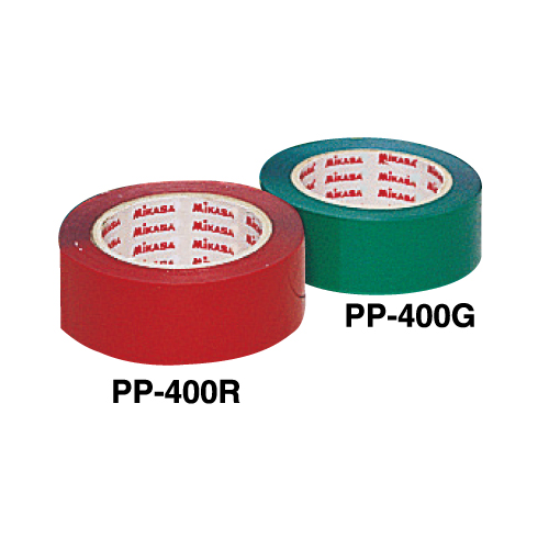 PP-400 R ラインテープ 赤 伸びないタイプ 4cm幅 2巻入