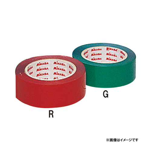 AC-LTPE4050-R ラインテープ 赤 伸びないタイプ 4cm幅 2巻入