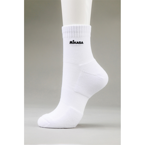 ミドル丈ソックス ホワイト 25-27cmサイズ 2660-W25